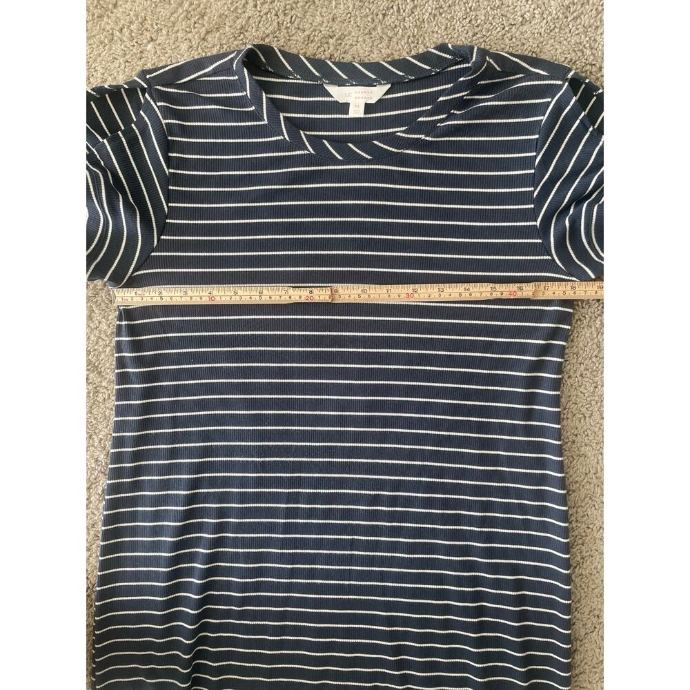 LC Lauren Conrad short sleeves striped shirt dress with tie details Sz M - Picture 5 of 13